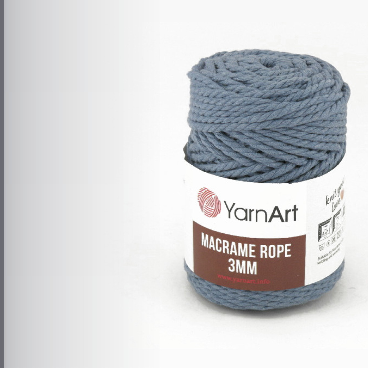 Macrame rope 3 мм, син.с.мел