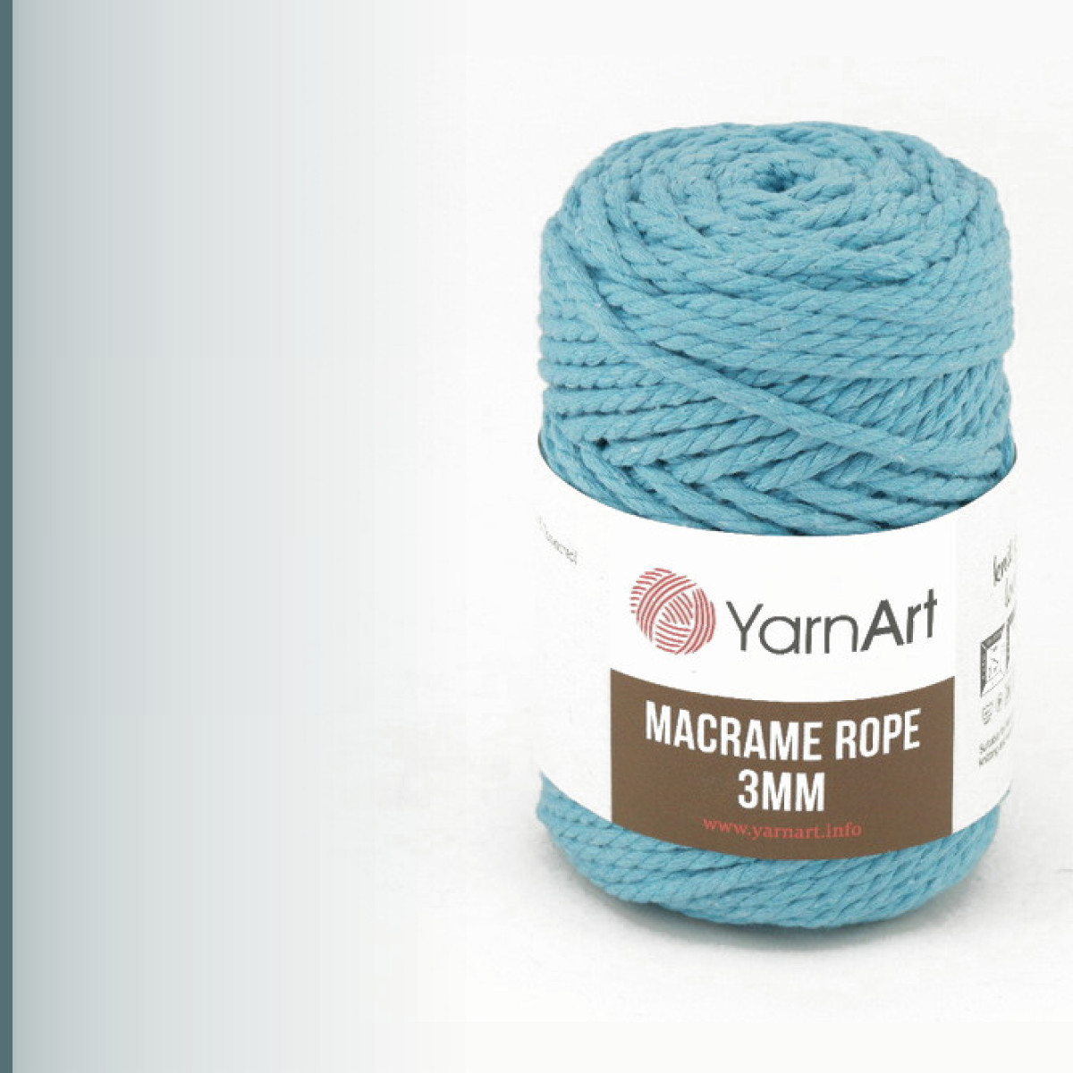 Macrame rope 3 мм, аква