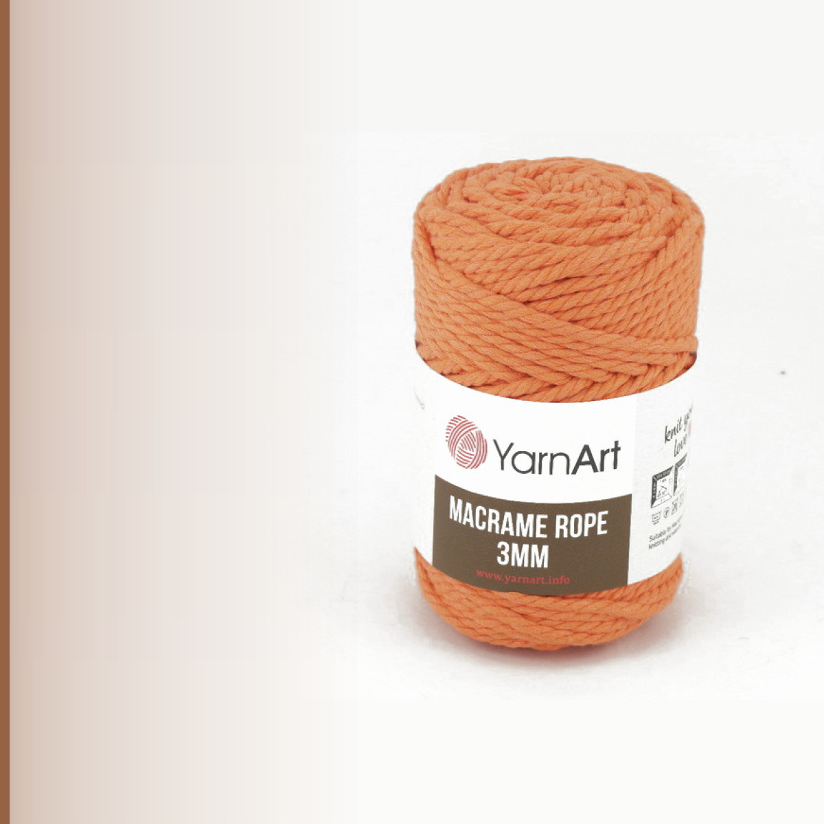 Macrame rope 3 мм, абрикос