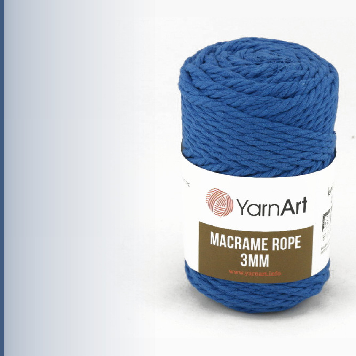 Macrame rope 3 мм, василёк