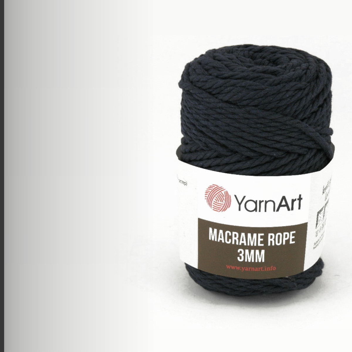 Macrame rope 3 мм, тёмно-синий