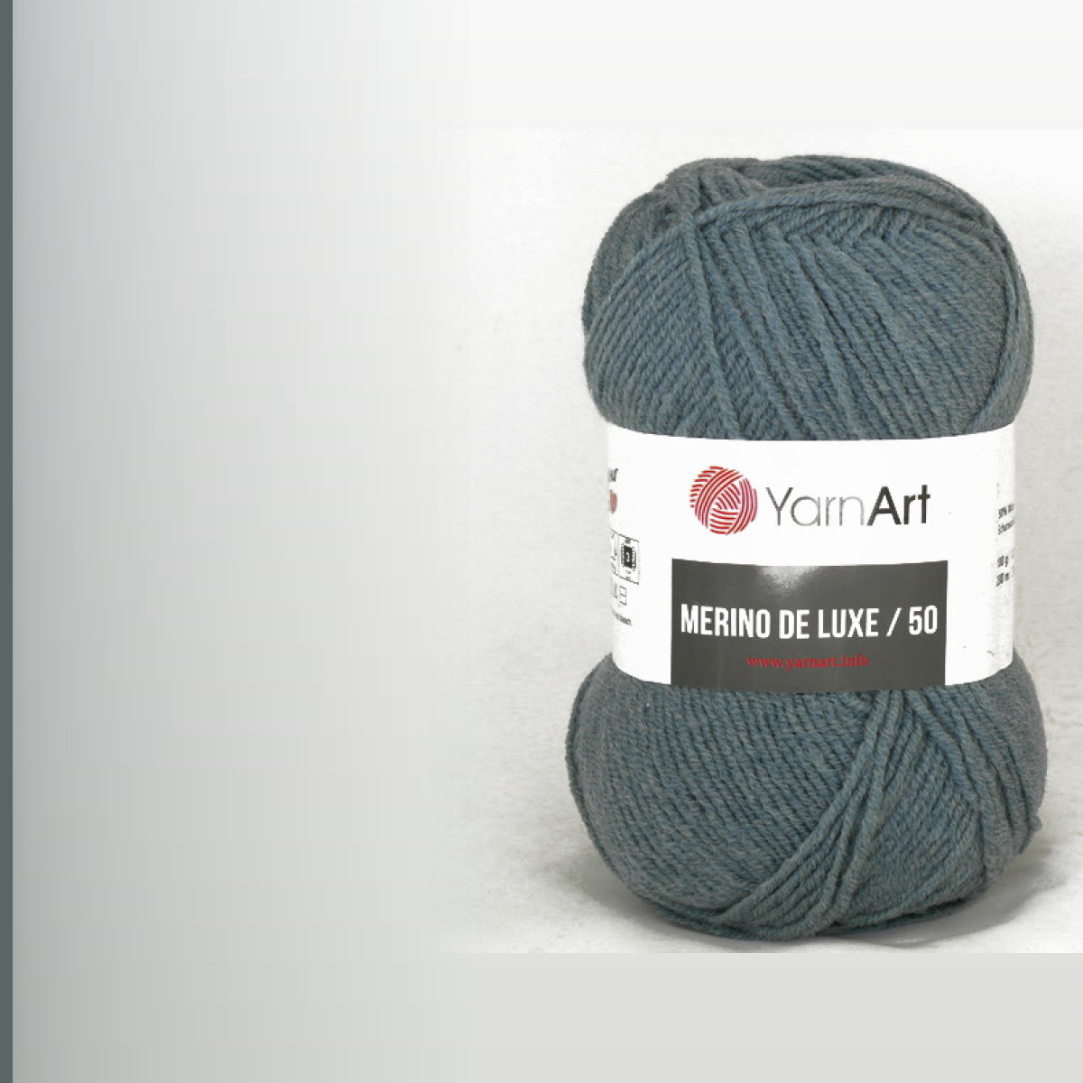 Merino de luxe 50, серо-зелёный меланж