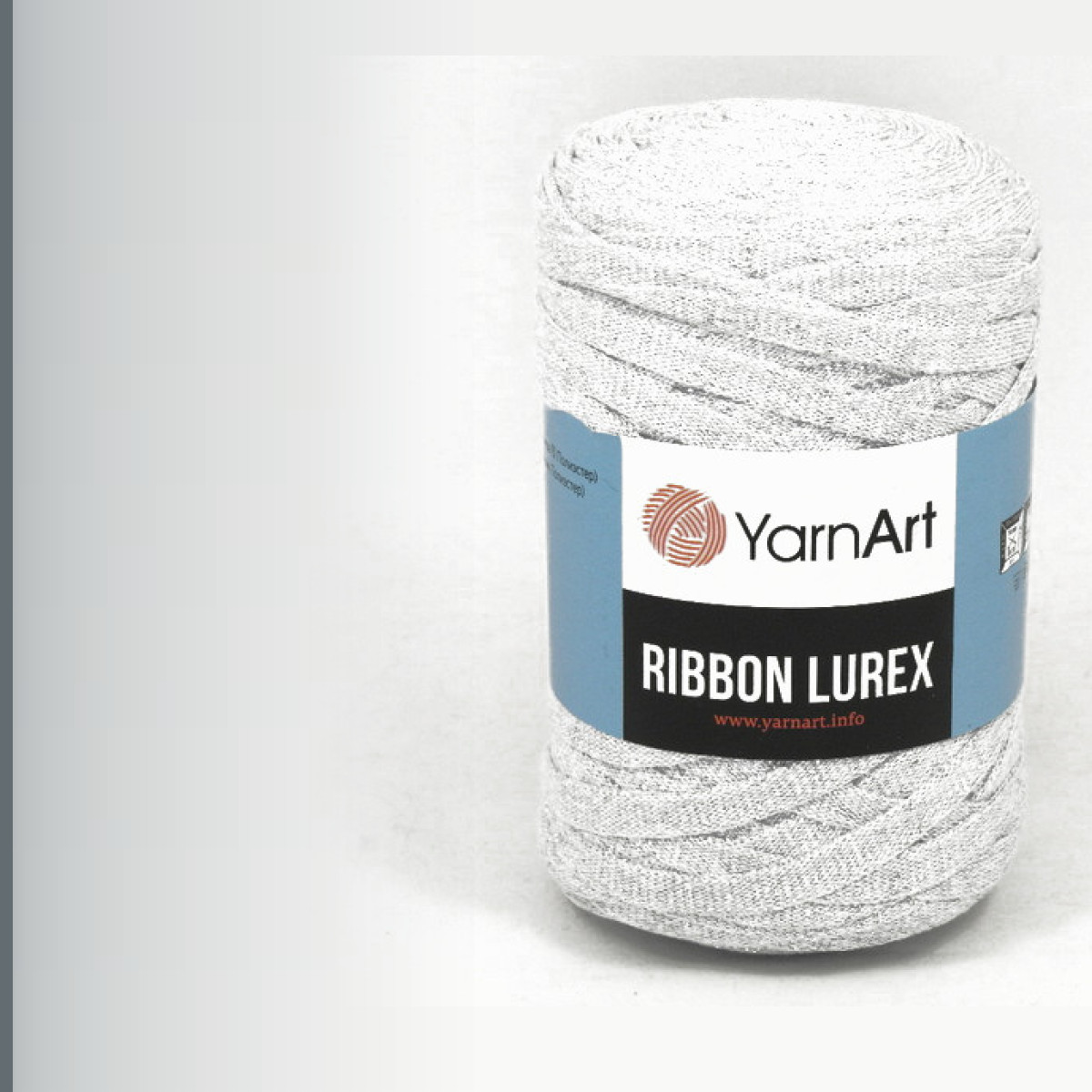 Ribbon Lurex, бело-серый