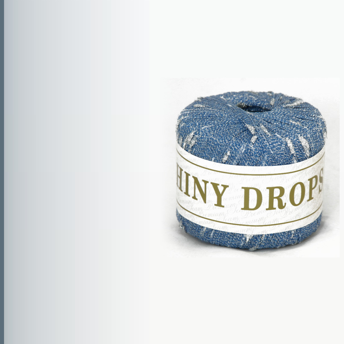 SHINY DROPS, джинсовый с серебром