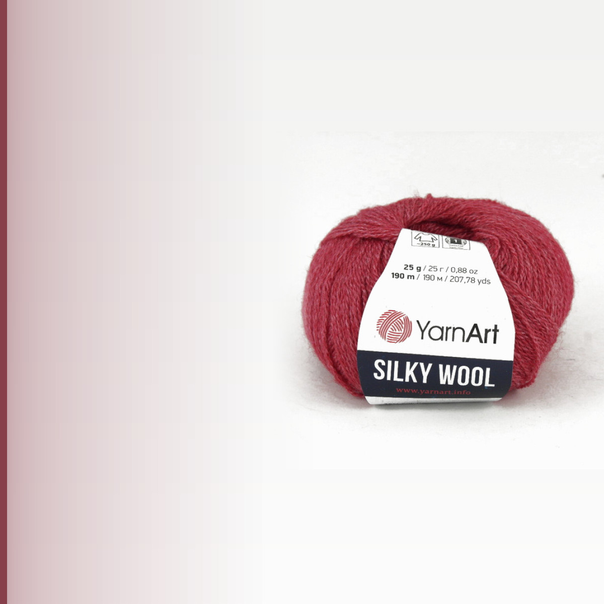 Silky Wool, красный меланж