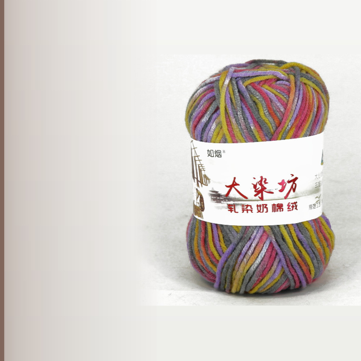 Smoke acrylic yarn, мультиколор 19