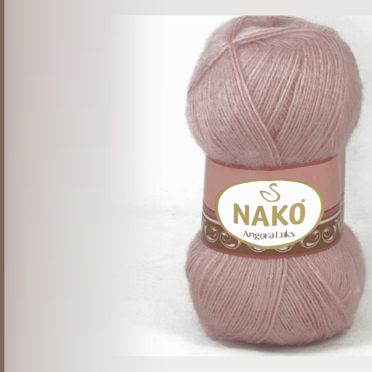Angora luks, серебристо-розовый