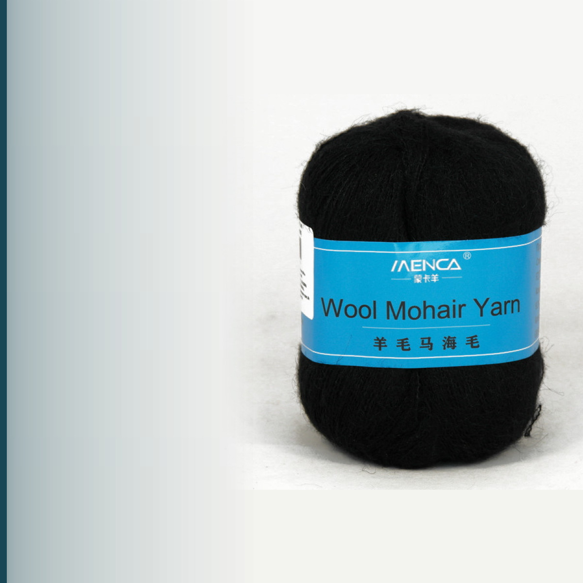 Wool Mohair Yarn, чёрный