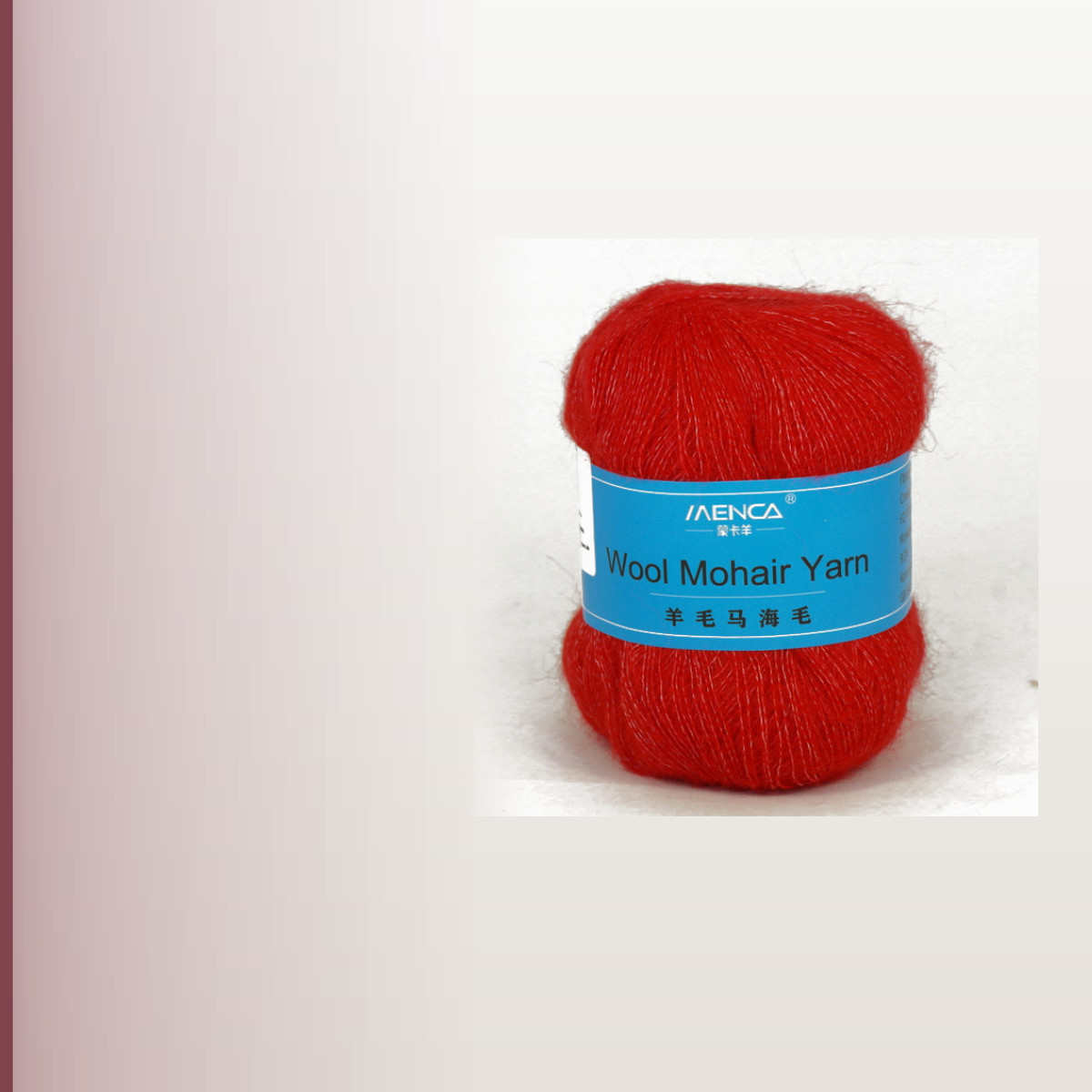 Wool Mohair Yarn, красный