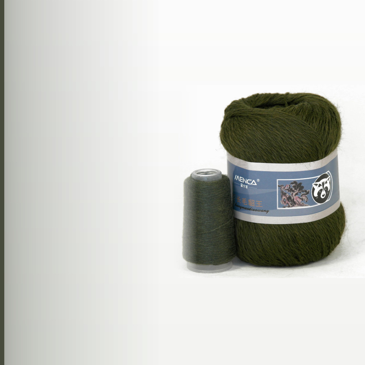 Пух норки (Mink Yarn), тёмно-оливковый