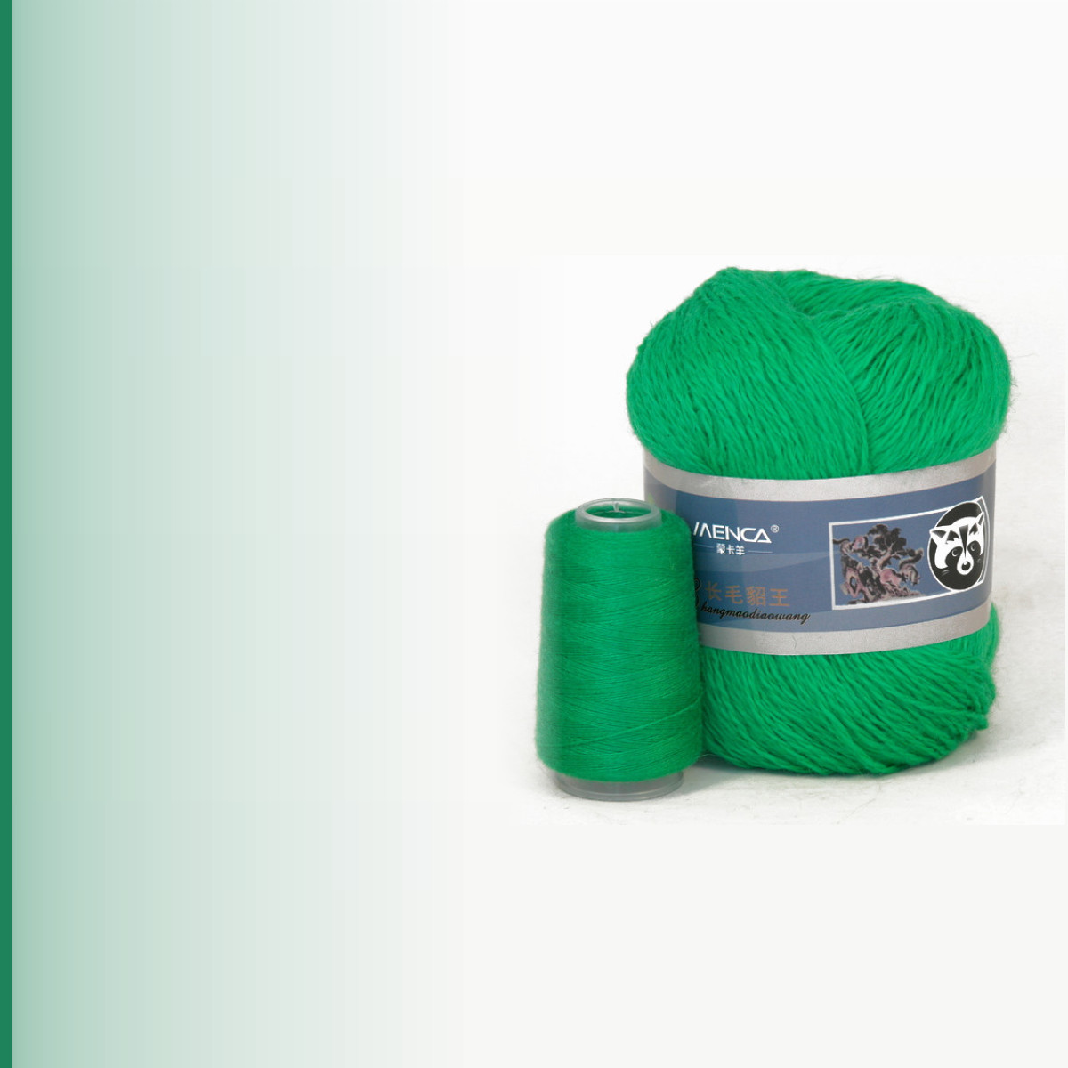 Пух норки (Mink Yarn), ярко-зелёный
