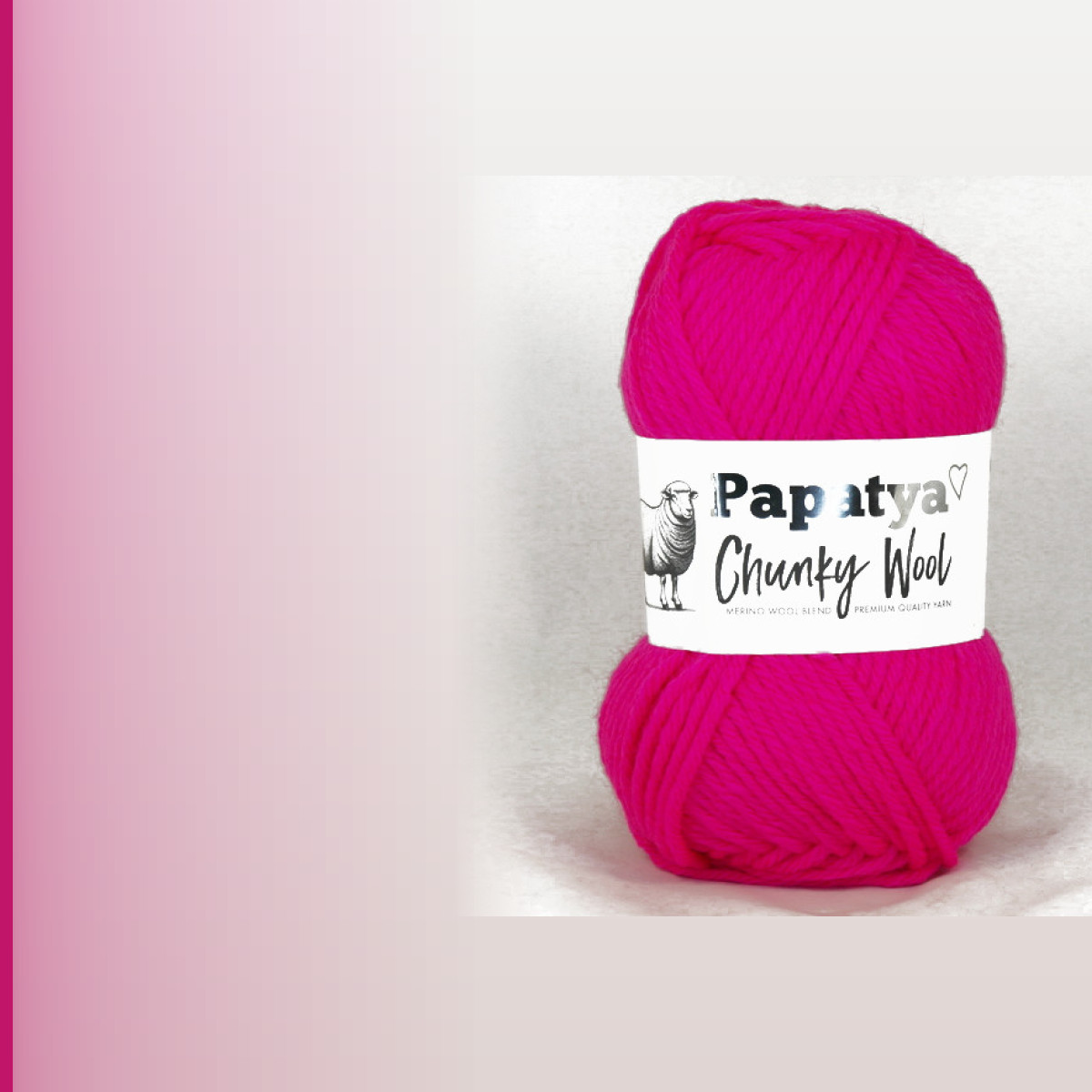 CHUNKY  WOOL, яркий фламинго