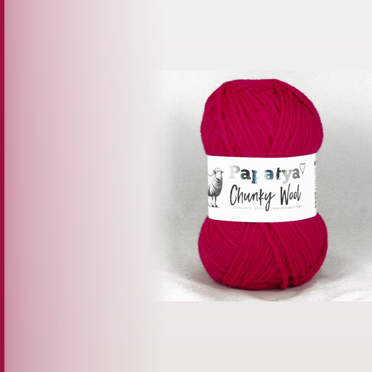 CHUNKY  WOOL, яркая малина