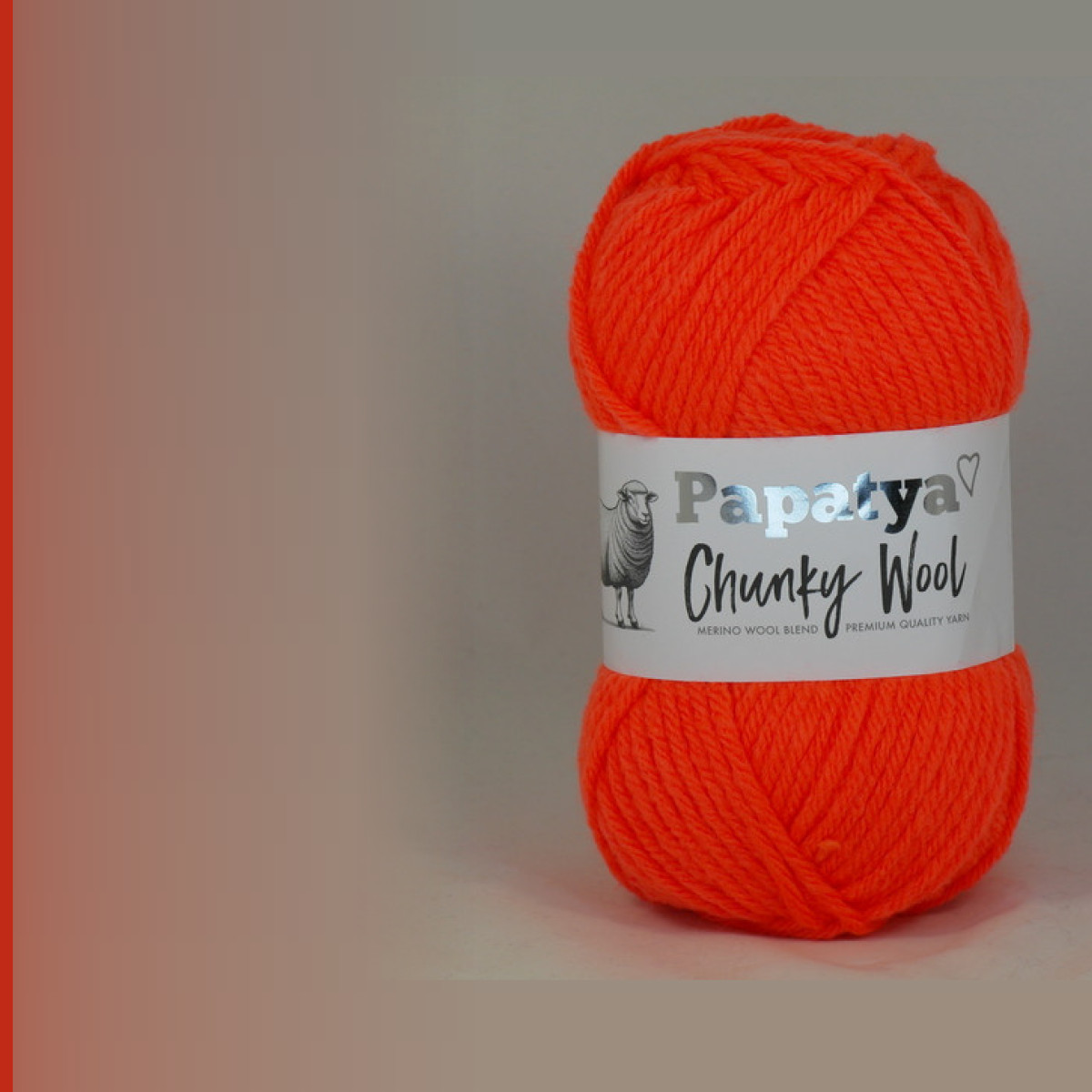 CHUNKY  WOOL, яркий апельсин