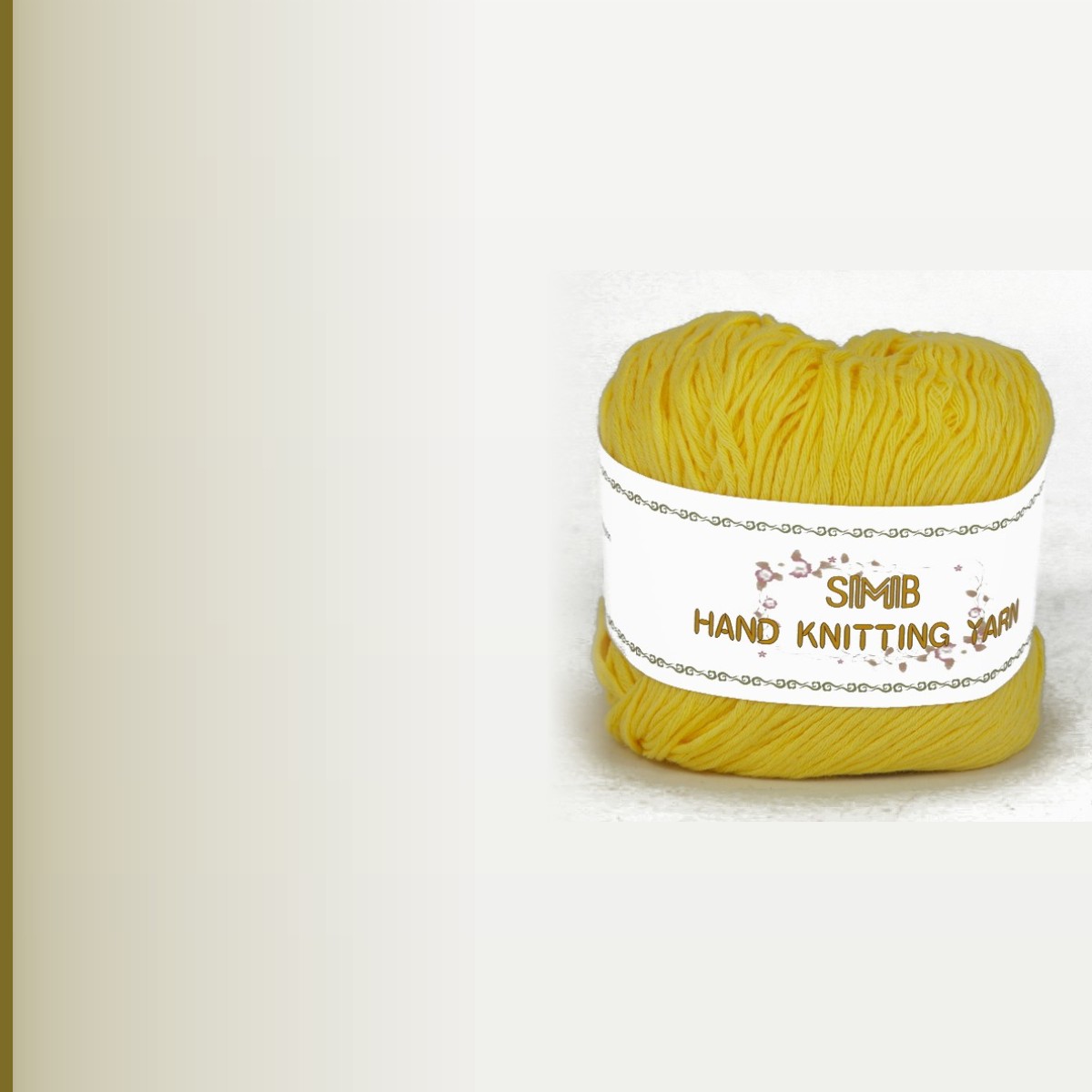 8ply cotton yarn № 15, жёлтый