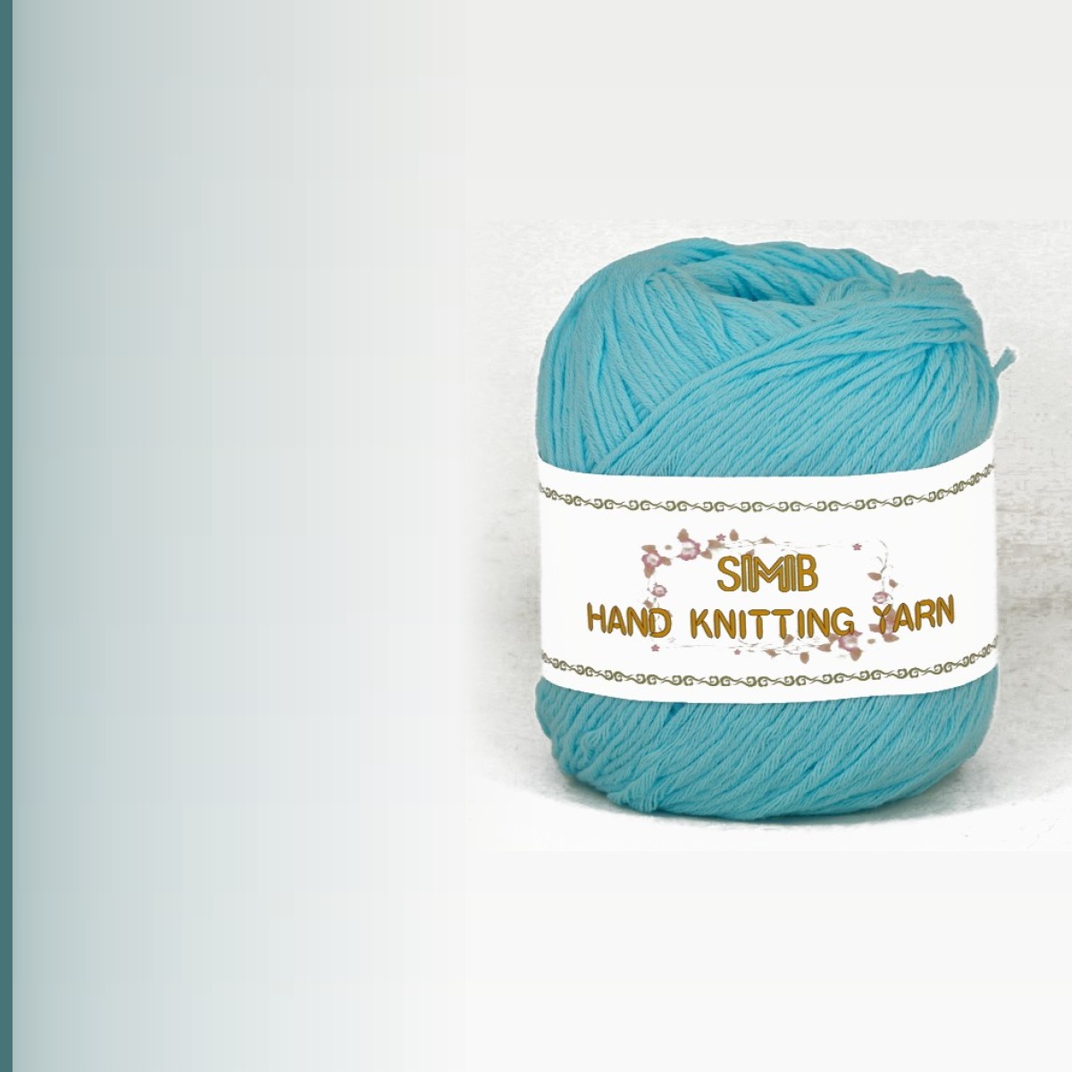 8ply cotton yarn № 15, аква