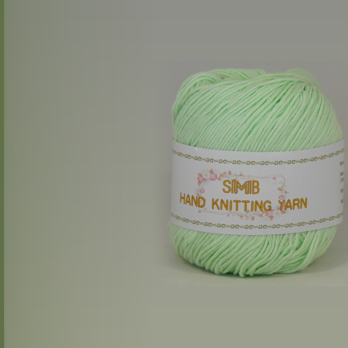 8ply cotton yarn № 15, светло-салатовый