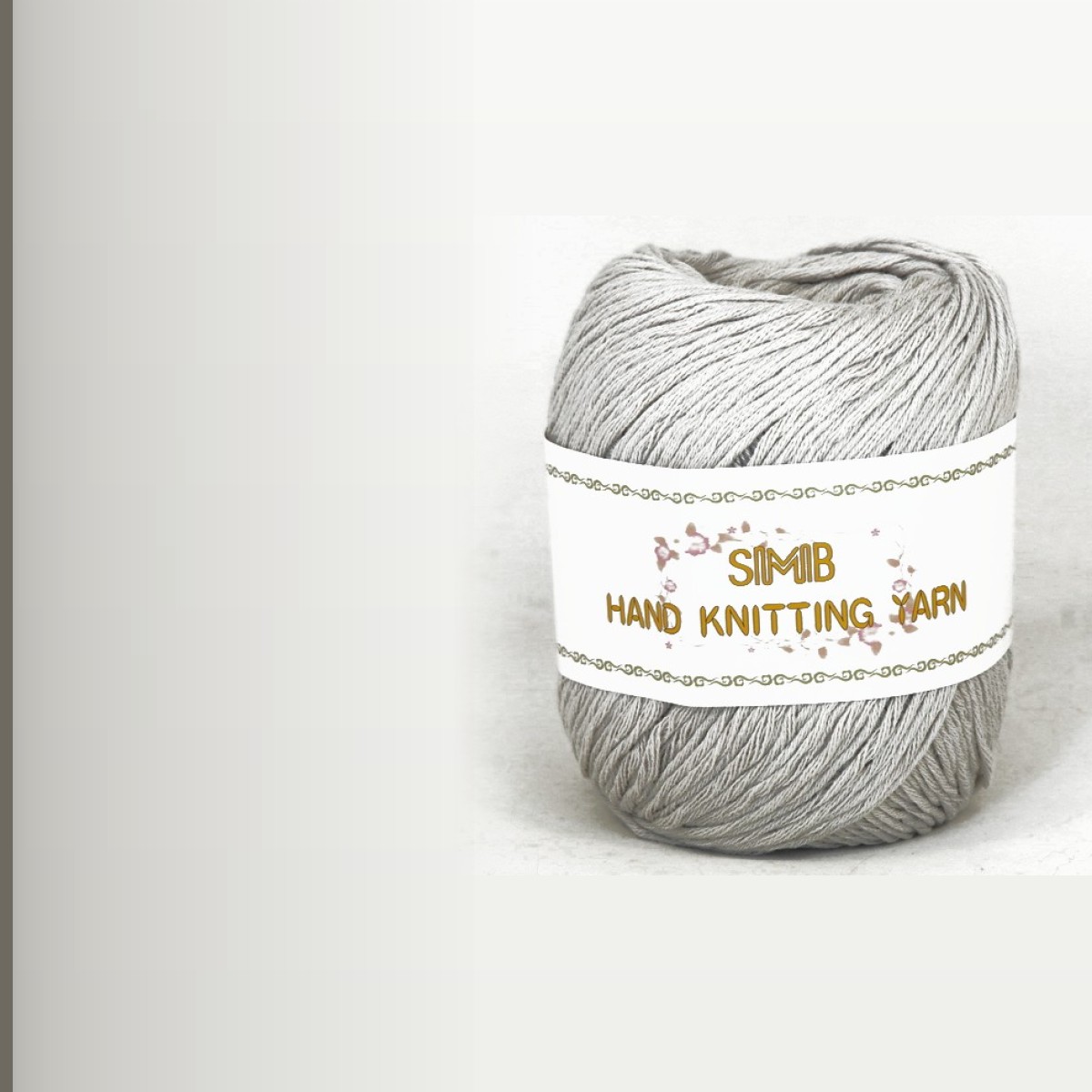 8ply cotton yarn № 15, светло-серый