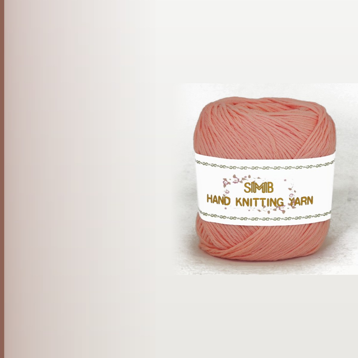 8ply cotton yarn № 15, розовый персик