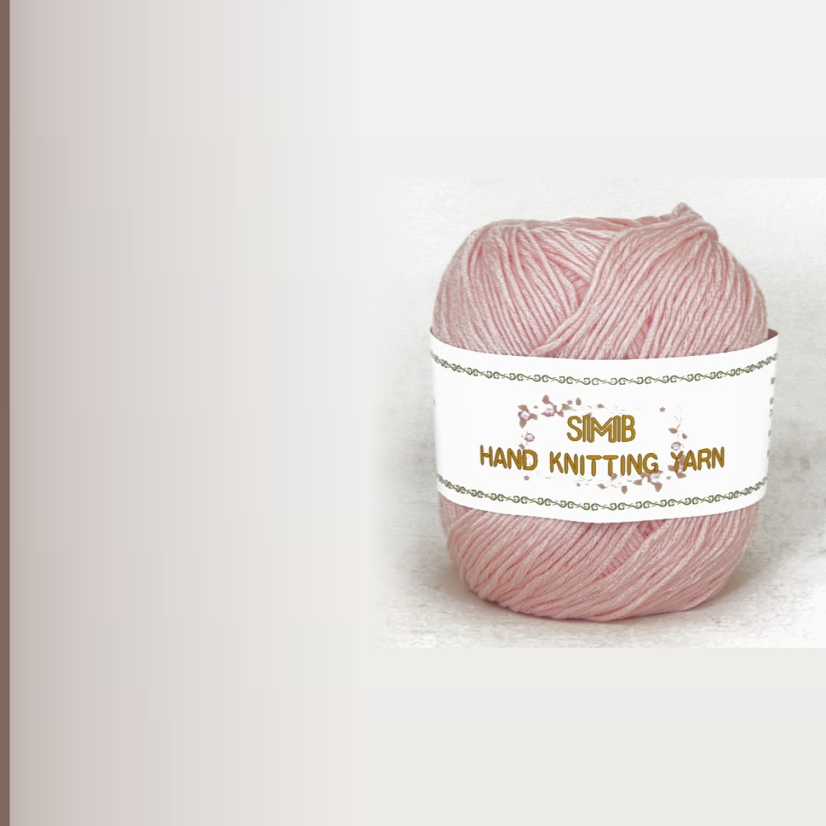 8ply cotton yarn № 15, нежно-розовый