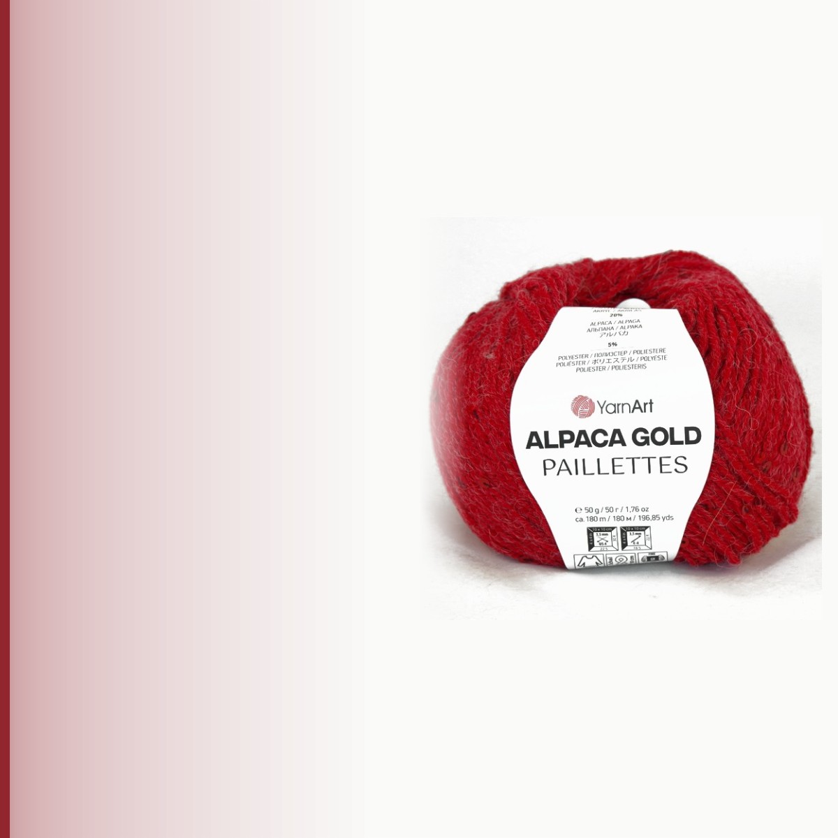Alpaca gold paillettes, гвоздика меланж