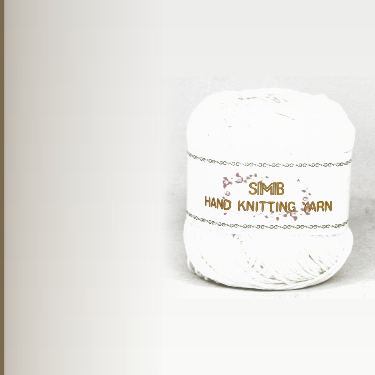 8ply cotton yarn № 15, ультрабелый