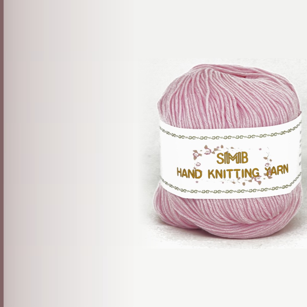 8ply cotton yarn № 15, бледно-розовый
