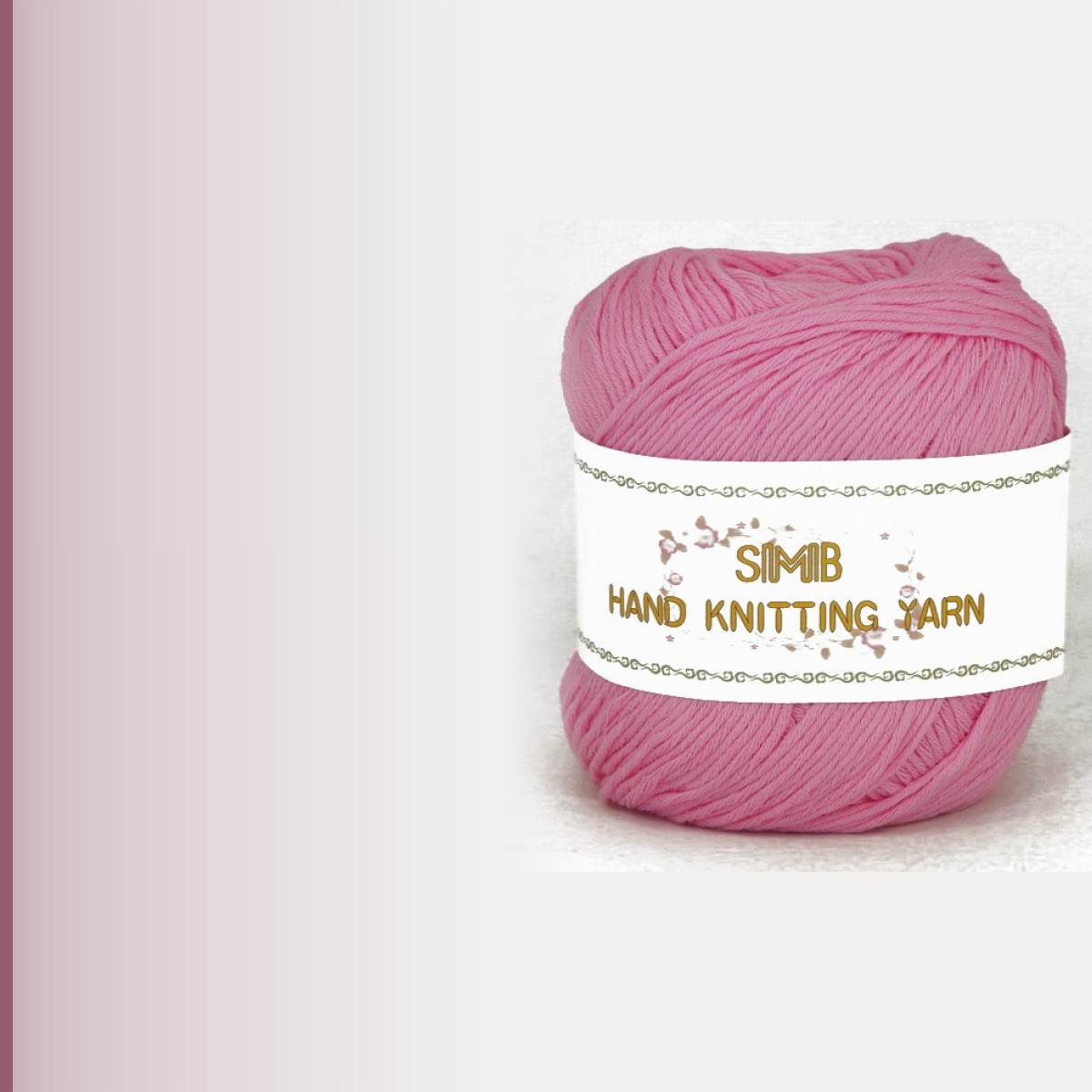 8ply cotton yarn № 15, розовый